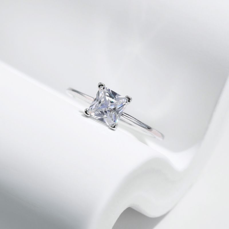 Gold plated 925 Sterling Silver with cubic zirconia stones. Geometric Ring - Size #7 (copy)