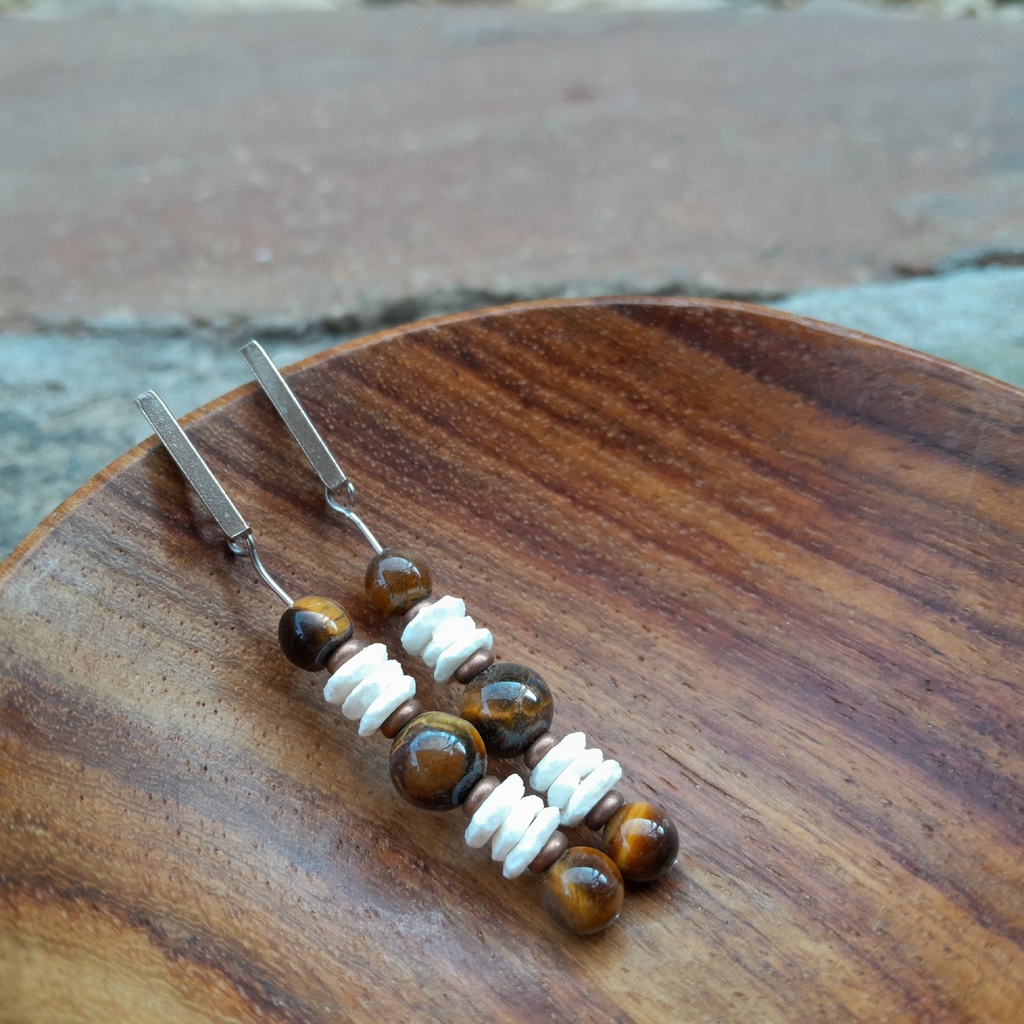 Malachite dangle earrings