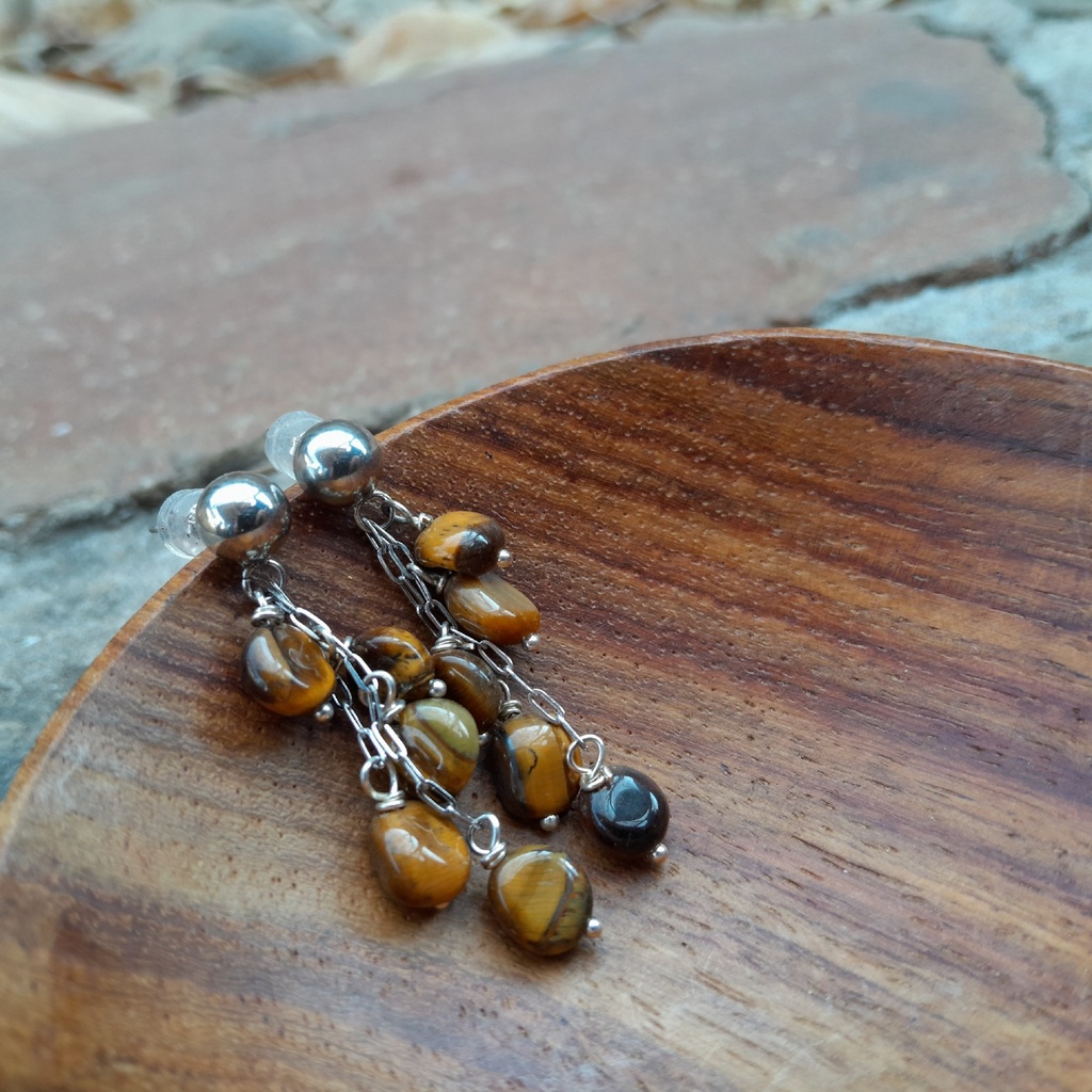 Malachite dangle earrings