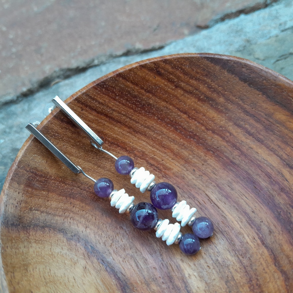 Malachite dangle earrings