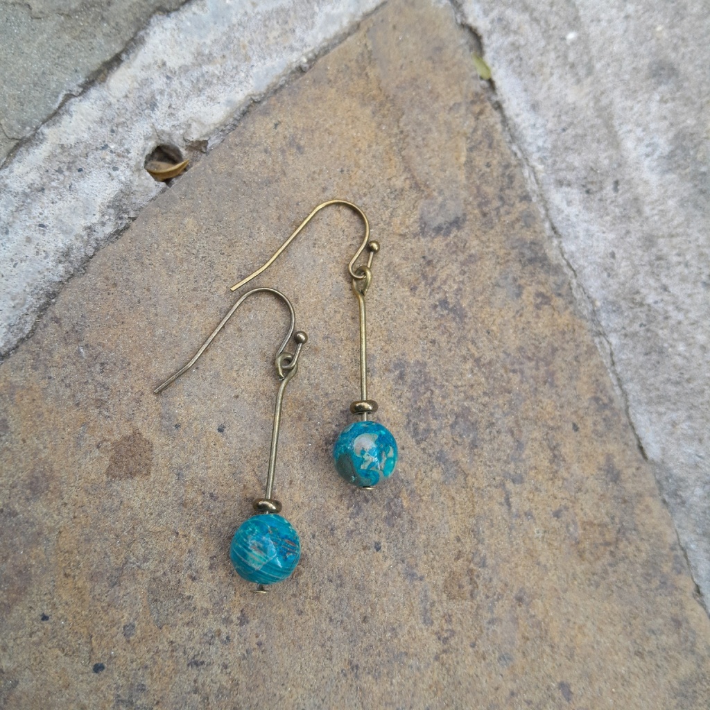 Malachite dangle earrings