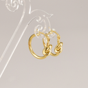 Stainless Steel Knot hoop earrings