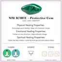 Slider bracelet with natural malachite stones