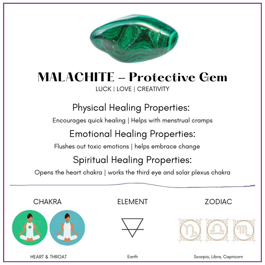 Slider bracelet with natural malachite stones. 