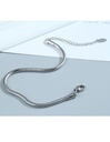 Silver Titanium Steel Snake Bone Chain Bracelet