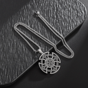 Celtic Shield Necklace - Steel Color Stainless Steel Geometric Shield Necklace