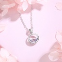 Sterling Silver Clover pendant with Cubic Zirconia Stones on a Stainless Steel Necklace
