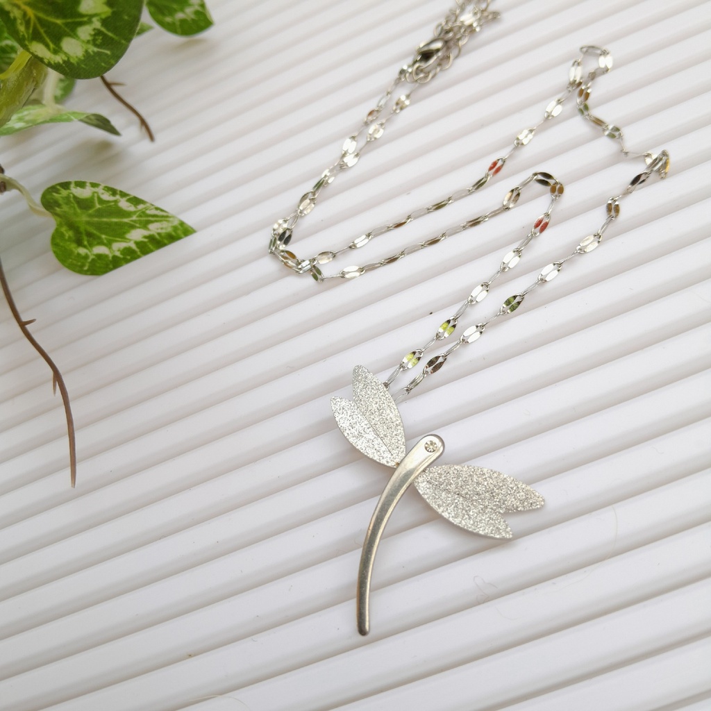 304 Stainless Steel Dragonfly Necklace 