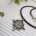 304 Stainless Steel Viking Compass Necklace