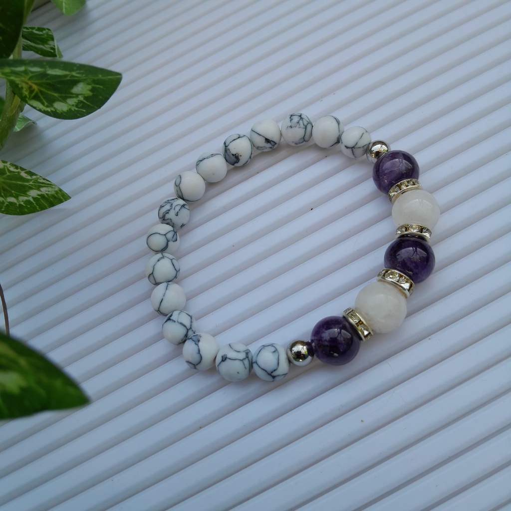 Stretch Bracelet with Natural Stone Beads
