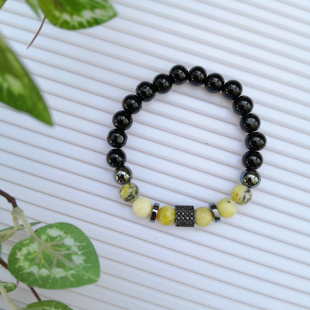 Stretch Bracelet with Natural Stone Beads