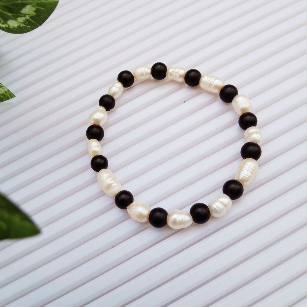 Stretch Bracelet with Natural Stone Beads