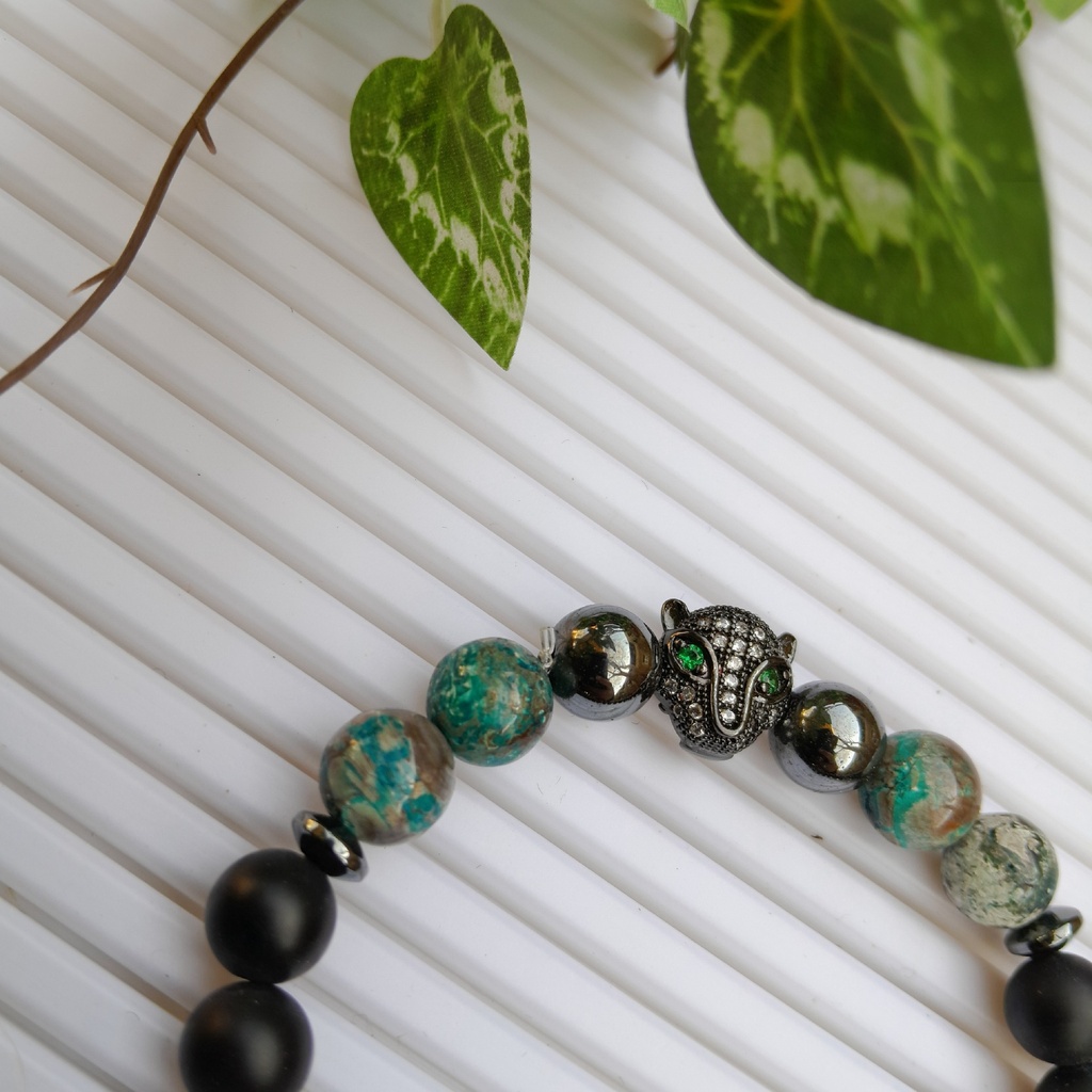 Stretch Bracelet with Natural Stone Beads