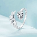 925 Sterling Silver Flying Dragon Open Ring