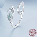 925 Sterling Silver Flying Dragon Open Ring