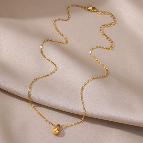 Titanium Steel necklace with pearl inlay