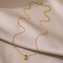 Titanium Steel necklace with pearl inlay