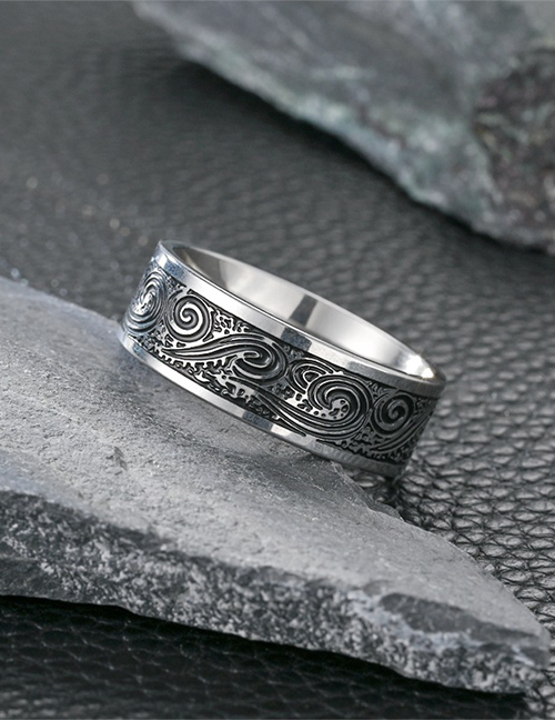 925 Sterling Silver Flying Dragon Open Ring