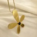 Gold Stainless Steel Flower Necklace 