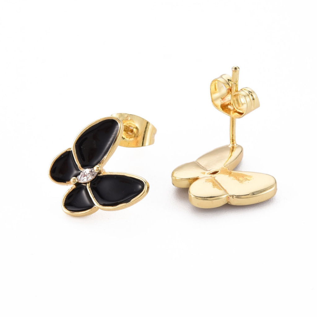 18kt Gold Plated Butterfly earring studs