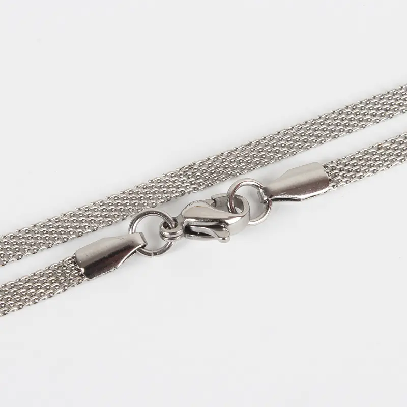 Non-Tarnish 304 Stainless Steel Mesh Chain Necklace