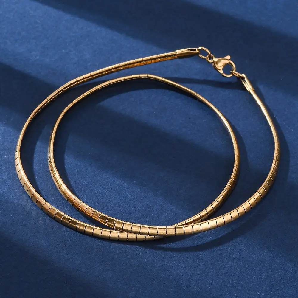 [neck159] 304 Stainless Steel Necklaces, with Lobster Clasps, Golden, 17.7 inch(45cm