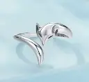 925 Sterling Silver Fox Open Ring