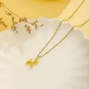 Titanium Steel 18K Gold Plated Vintage Style Balloon Dog Pendant