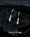 925 Sterling Silver Water Drop Dangle Earrings with D Color Moissanite Diamond stones - Certificate included 