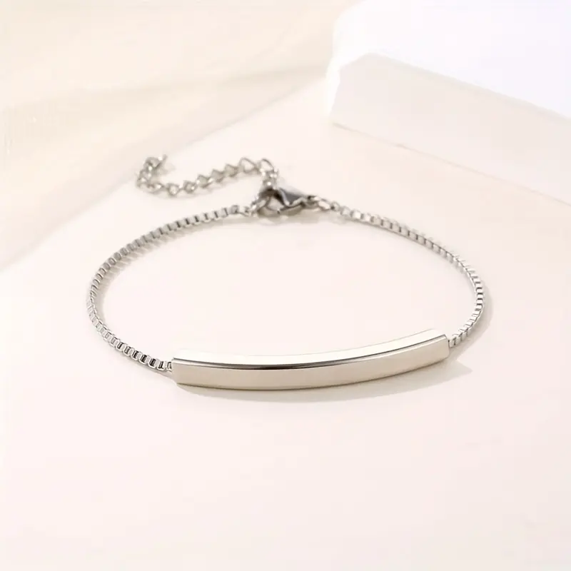 304 Stainless Steel Box Chain Bracelet