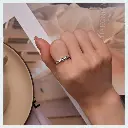 925 Sterling Silver Knot ring with Cubic Zirconia Stones - Size #6  