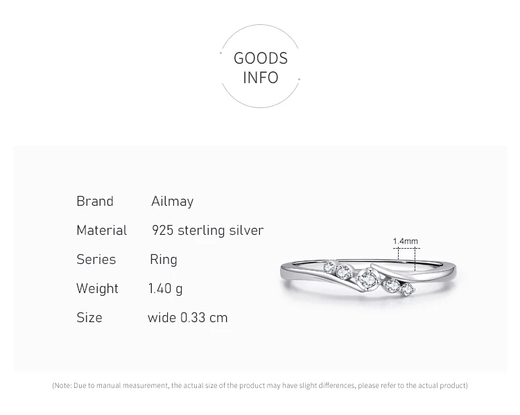 925 Sterling Silver Ring with Cubic Zirconia - Size #6