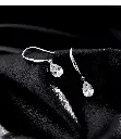 925 Sterling Silver Water Drop Dangle Earrings with Cubic Zirconia stones