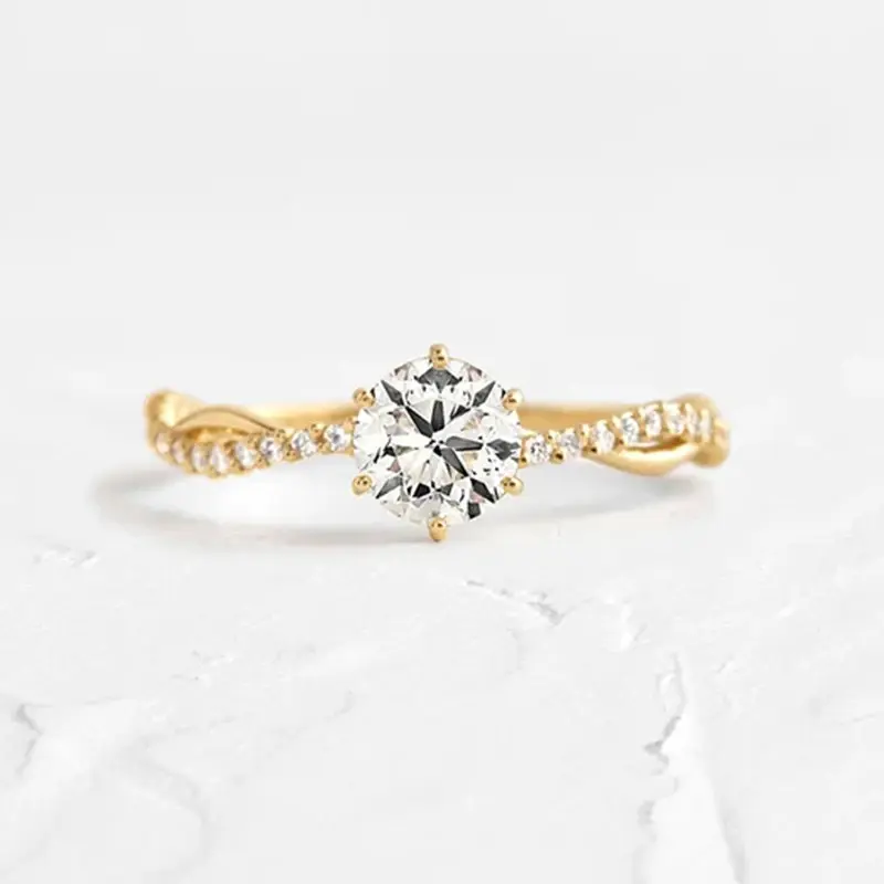  S925 Sterling Silver Wave with Cubic Zirconia ring - Size 7