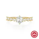 18K Gold Plated 925 Sterling Silver Geometric Ring- Size #6