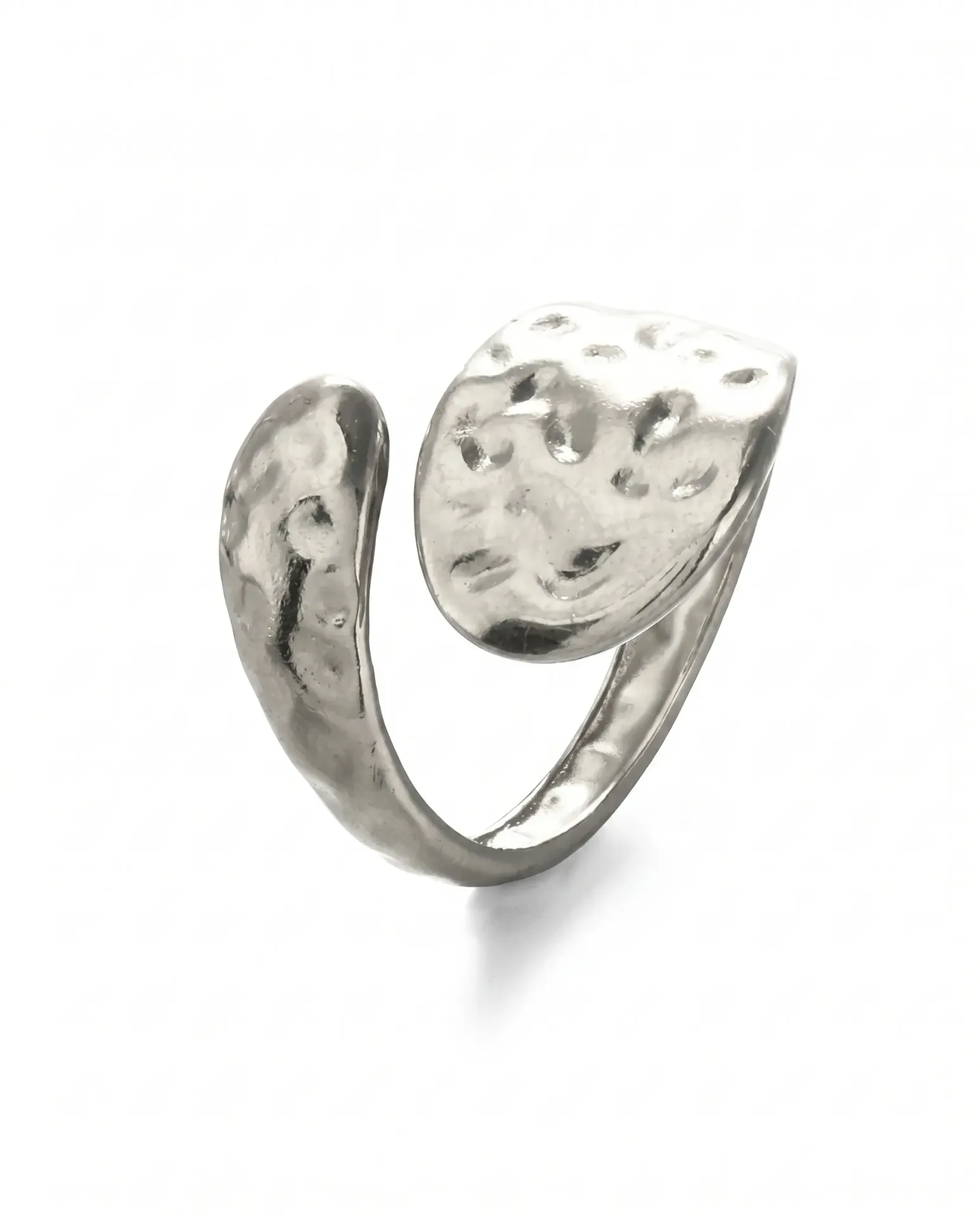 Vulcan Hammered Irregular Open Ring