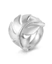 Monstera Aura Silver Ring