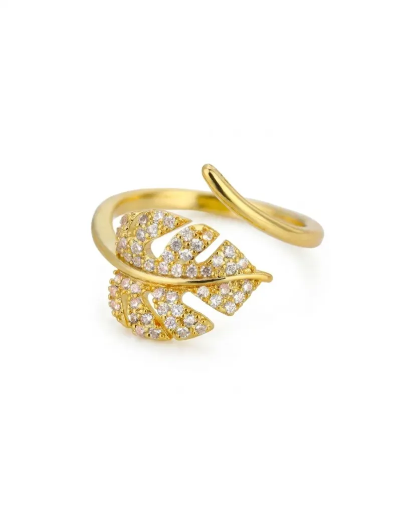 The Pavé Monstera Wrap Ring