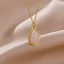 Ethereal Dewdrop Irregular Rose Quartz Necklace