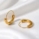 Sleek 18k Gold-Plated Tube Hoops