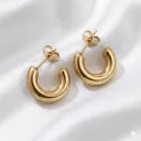 20mm Gold Chunky Stud-Hoops