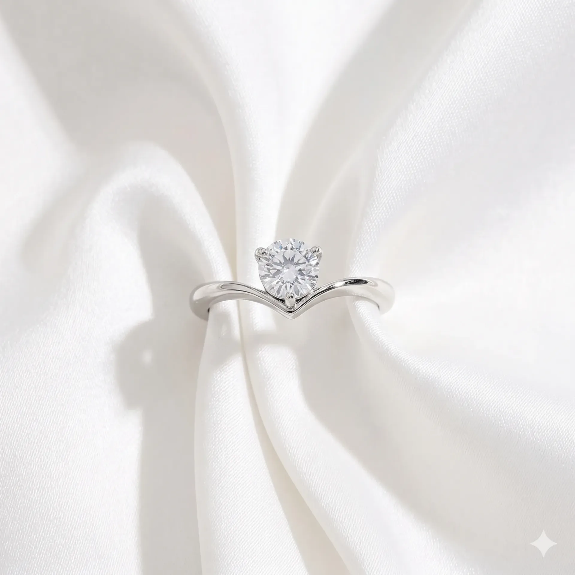 Celestial Curve Solitaire Ring