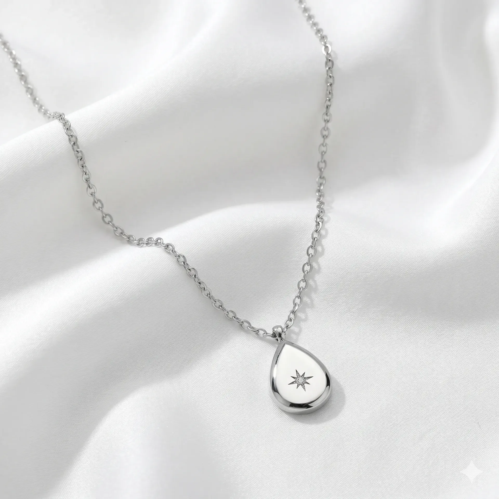 Celestial Teardrop Pendant Necklace