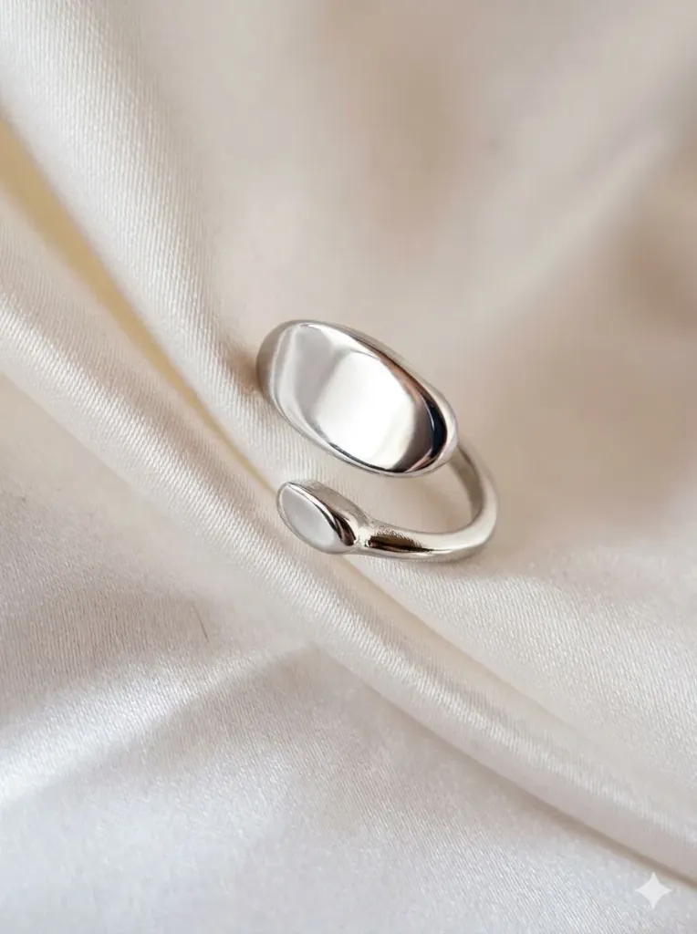Titanium geometric open ring