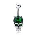 Green Skull Belly Ring