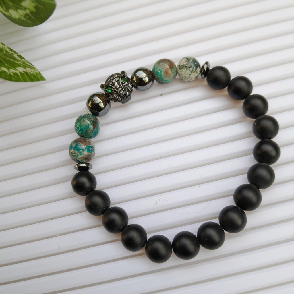 Stretch Bracelet with Natural Stone Beads