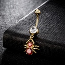 Spider Charm Belly Ring 
