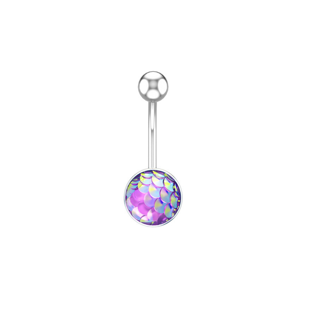 Titanium Steel fish scale belly ring