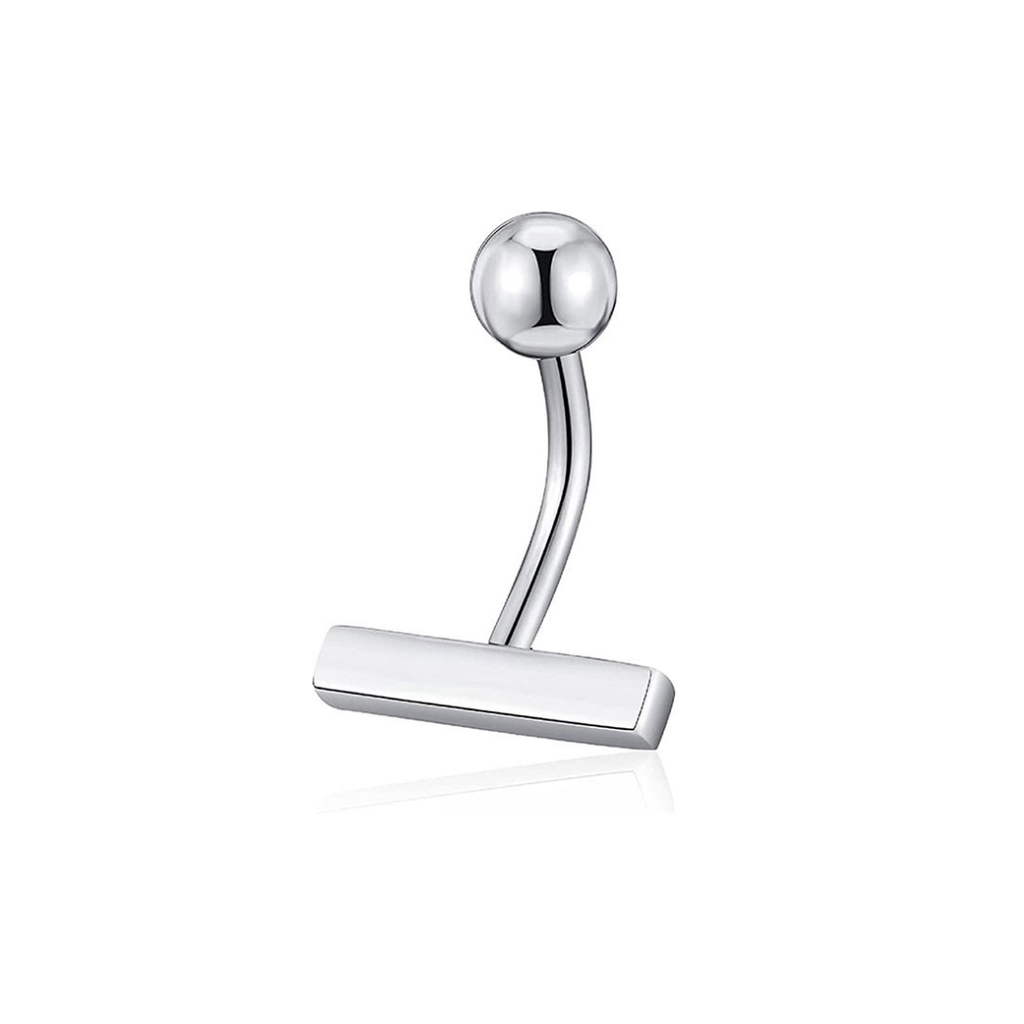 Titanium Steel geometric bar belly ring