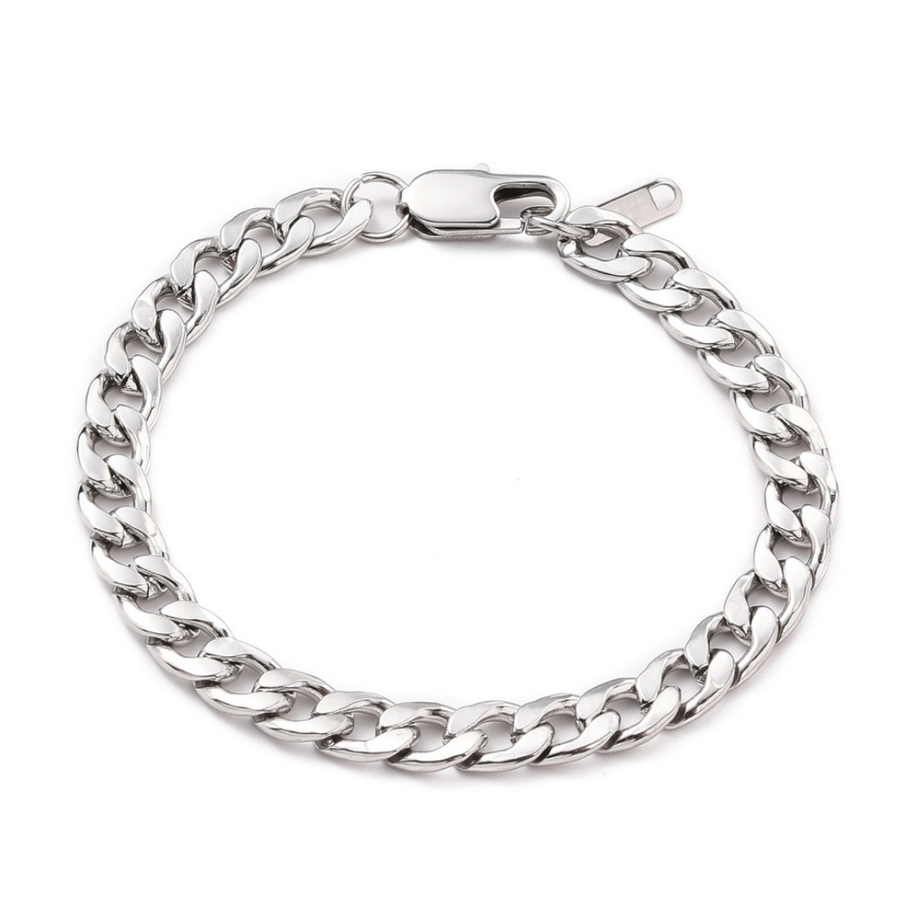 [brace09] 304 Stainless Steel Curb Chain/Twisted Chain Bracelet